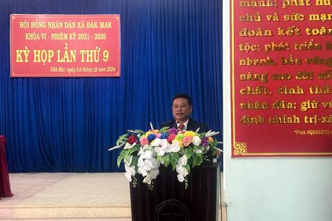 HĐND XÃ ĐĂK MAR TỔ CHỨC KỲ HỌP THỨ 9, KHOÁ VI, NHIỆM KỲ 2021-2026